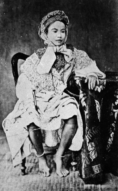 A Cambodian or Siamese Queen in European Dress by European Photographer